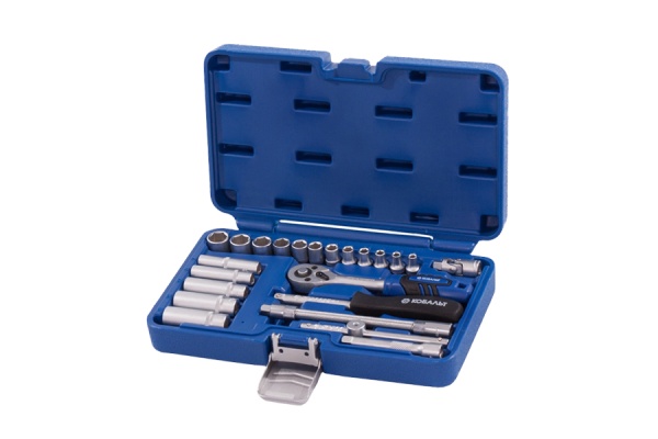 Набор головок торцевых 1/4" Cr-V 23 предметов КОБАЛЬТ